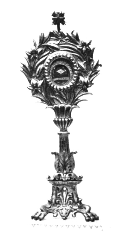 reliquiario - a ostensorio - ambito viterbese (sec. XIX)