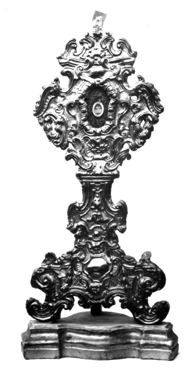 reliquiario - a ostensorio, serie - ambito viterbese (terzo quarto sec. XIX)