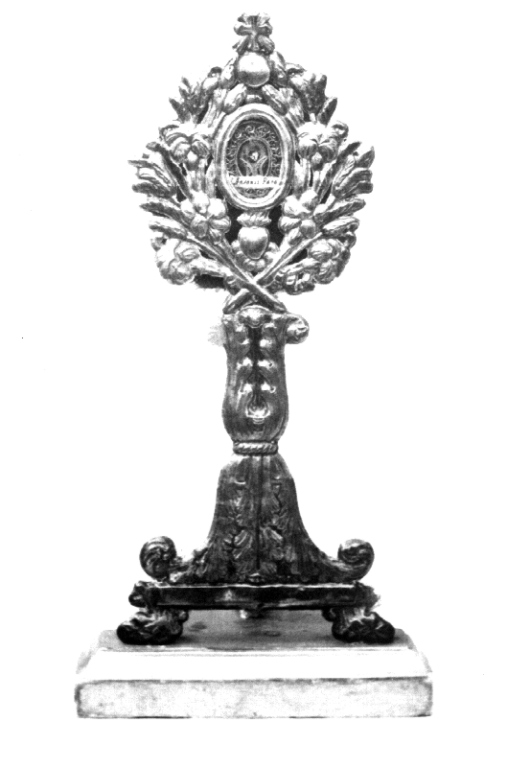 reliquiario - a ostensorio - ambito viterbese (sec. XIX)