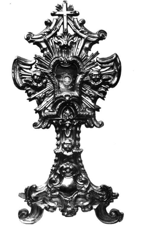 reliquiario - a ostensorio - ambito viterbese (sec. XVIII)