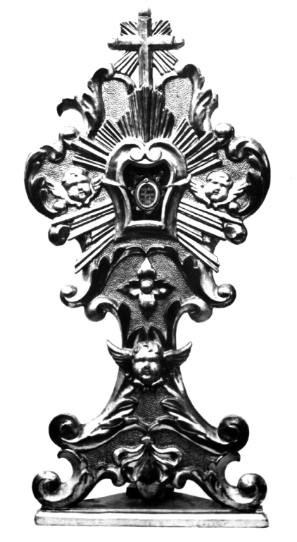 reliquiario - a ostensorio, serie - ambito viterbese (sec. XIX)