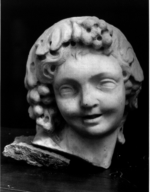 Bacco giovane (decorazione plastica, frammento) - ambito romano (metà sec. XIX)