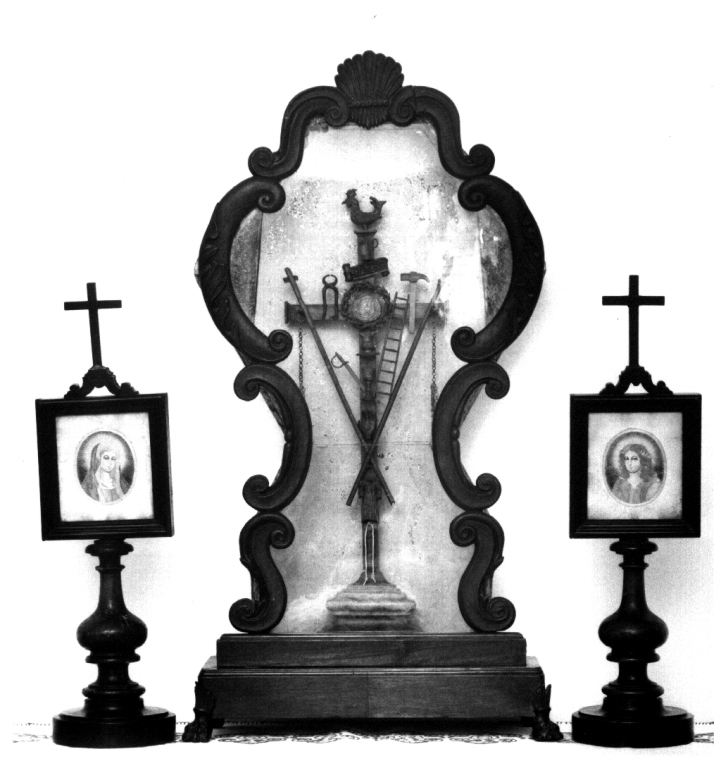 reliquiario, insieme - ambito viterbese (sec. XIX)
