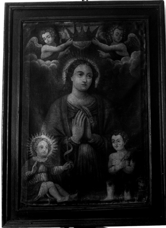 Madonna con Bambino e San Giovannino (dipinto) - ambito viterbese (sec. XVIII)