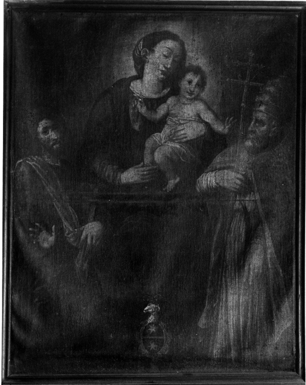 Madonna con Bambino e Santi (dipinto) - ambito viterbese (sec. XVII)