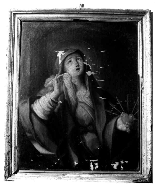 Madonna Addolorata piangente (dipinto) - ambito viterbese (sec. XIX)