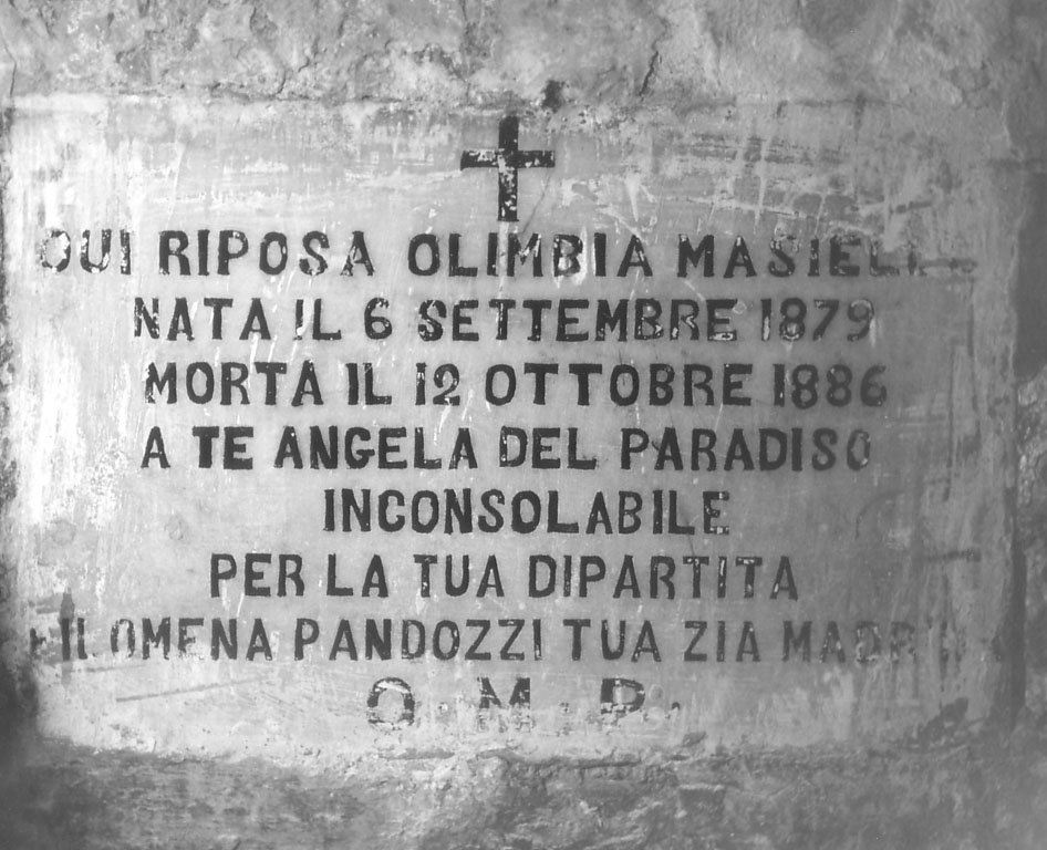 lapide tombale - ambito laziale (sec. XIX)