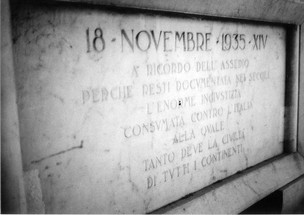 lapide commemorativa - ambito laziale (sec. XX)