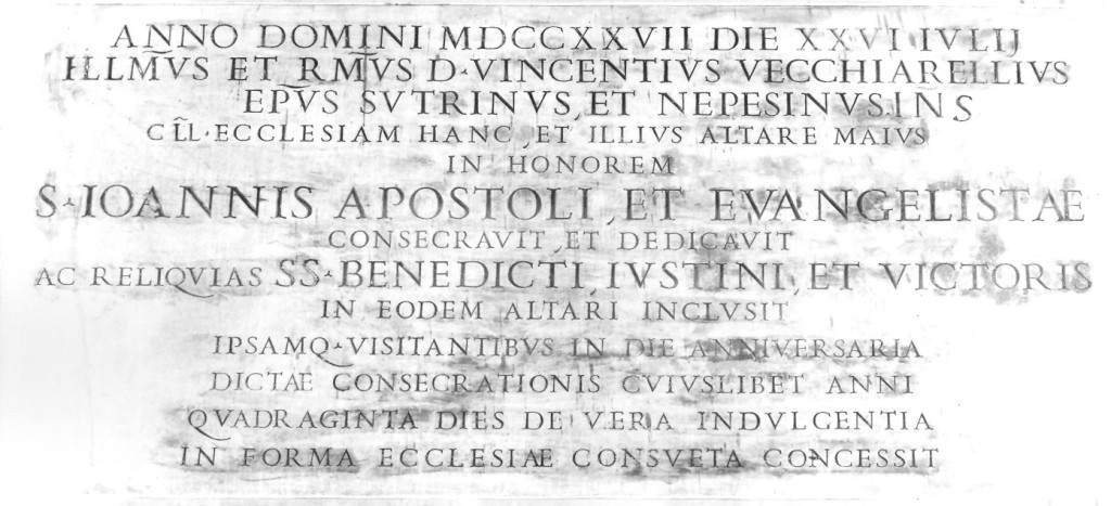 lapide commemorativa - ambito laziale (prima metà sec. XVIII)