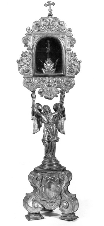 reliquiario - a statuetta - ambito laziale (seconda metà sec. XVIII)