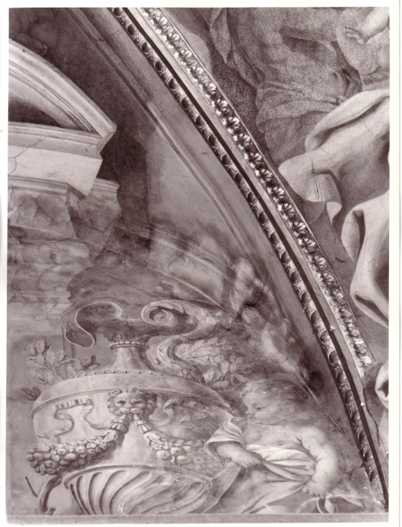 incoronazione della Madonna tre re e profeti (decorazione plastico-pittorica) di Carracci Antonio (attribuito) (prima metà sec. XVII)