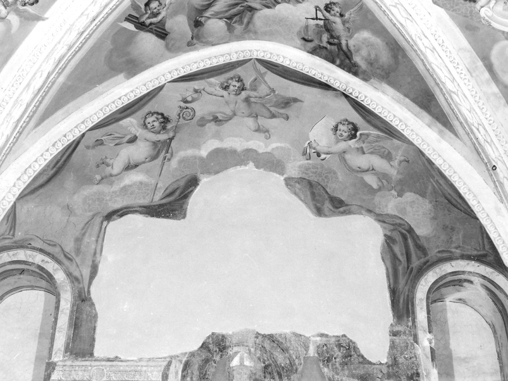 Angioletti con gli attributi di San Terenziano (dipinto) di Manenti Vincenzo (metà sec. XVII)