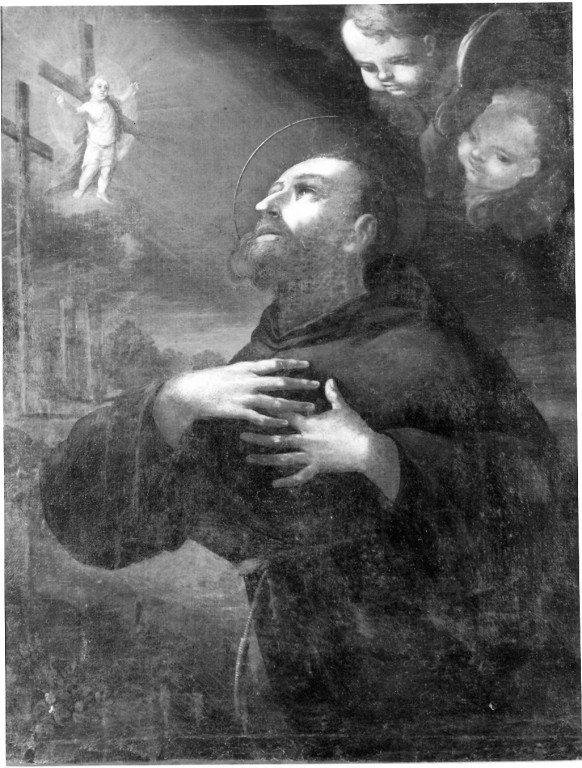 visione di S. Francesco d'Assisi (dipinto) - ambito laziale (sec. XVII)