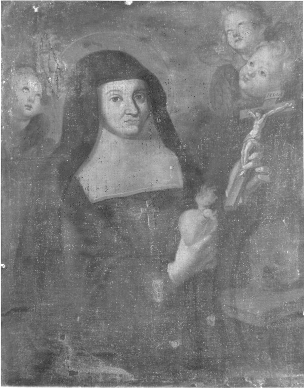 santa monaca (dipinto) - ambito laziale (sec. XVII)
