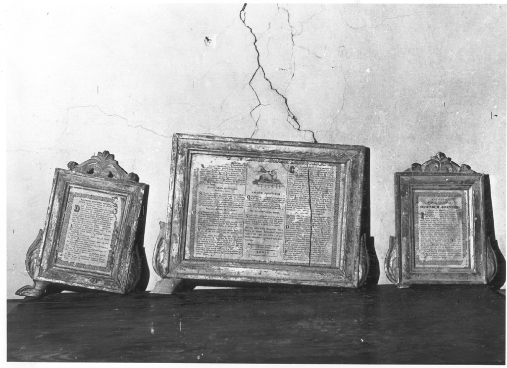 cartagloria, coppia - ambito laziale (sec. XVIII)