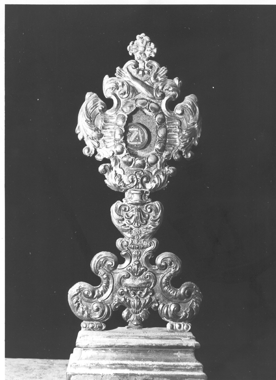 reliquiario - a ostensorio - ambito laziale (sec. XVIII)