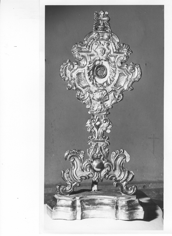 reliquiario - a ostensorio - ambito laziale (sec. XVIII)