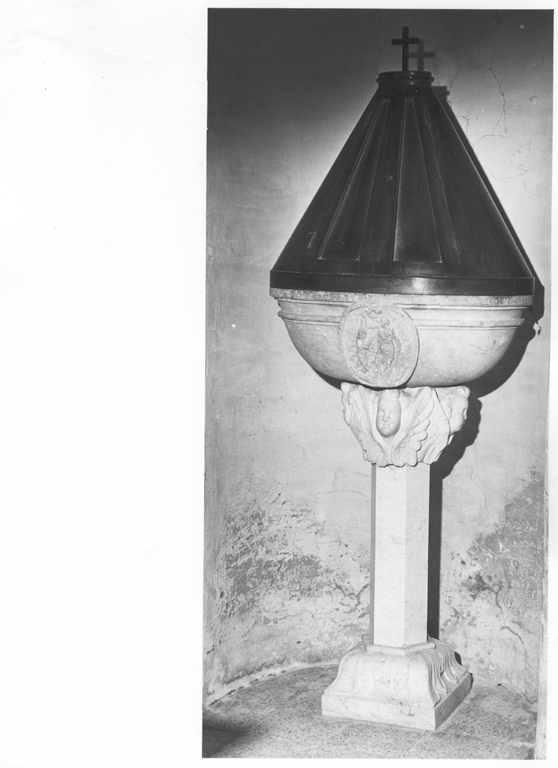 fonte battesimale - ambito laziale (sec. XVIII)