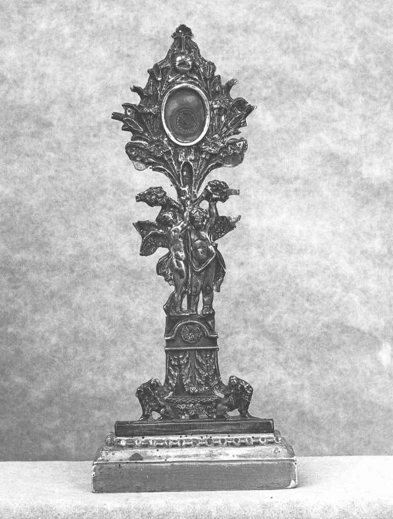 reliquiario - a ostensorio - ambito laziale (prima metà sec. XIX)