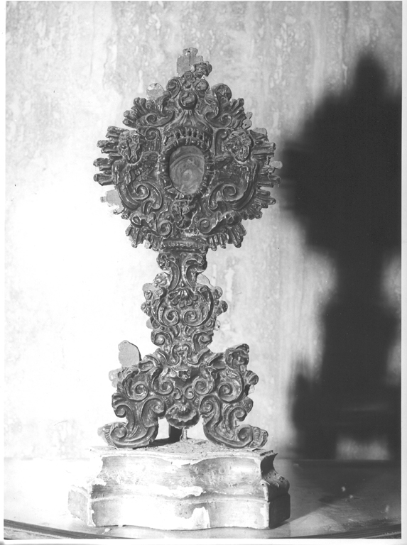 reliquiario - a ostensorio, serie - ambito laziale (fine sec. XVIII)