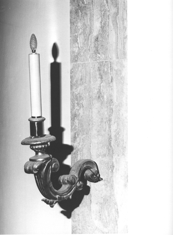 candeliere da parete, serie - ambito laziale (sec. XVIII)