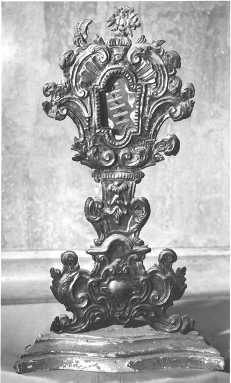 reliquiario - a ostensorio - ambito laziale (sec. XVIII)