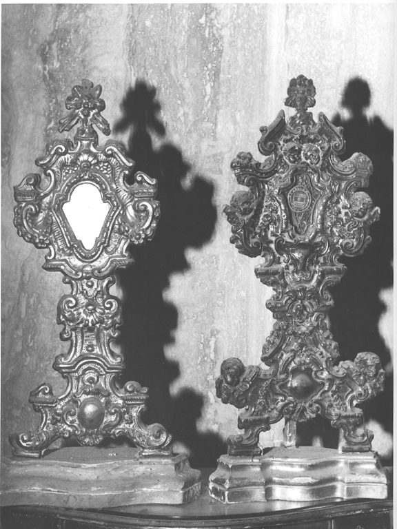 reliquiario - a ostensorio - ambito laziale (sec. XVIII)