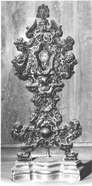 reliquiario - a ostensorio - ambito laziale (sec. XVIII)