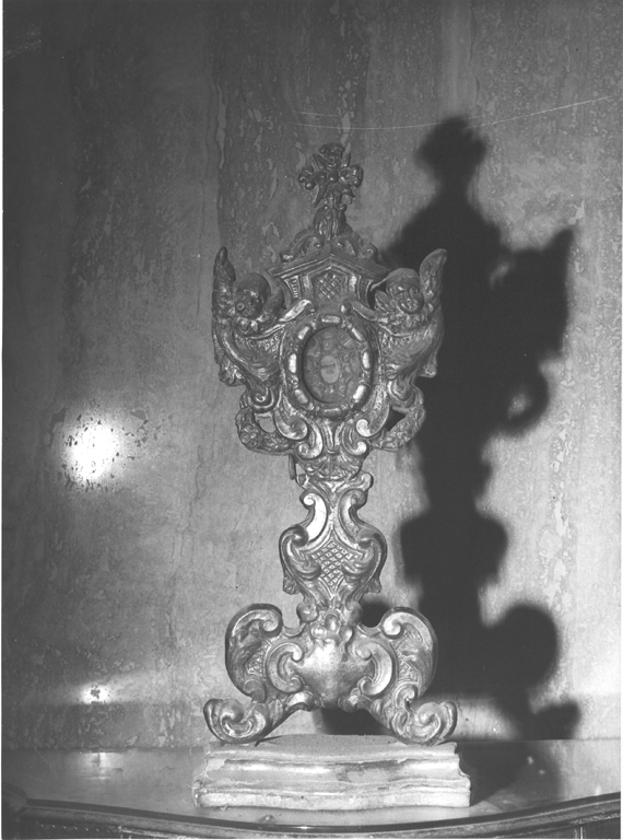reliquiario - a ostensorio - ambito laziale (sec. XVIII)