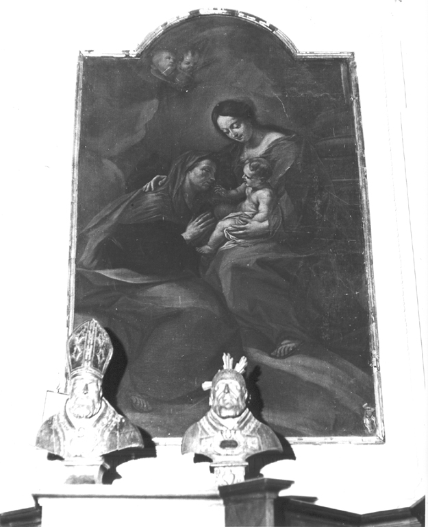Madonna con Bambino e Sant'Anna (dipinto) - ambito laziale (secc. XVII/ XVIII)