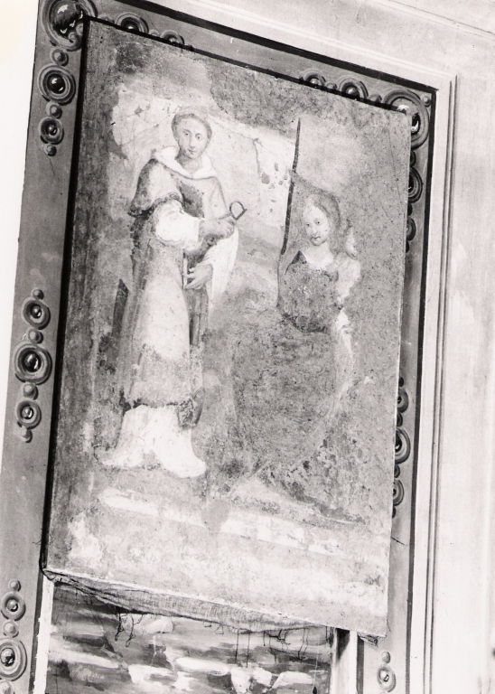 Madonna con Bambino e San Leonardo (dipinto) - ambito laziale (sec. XVI)