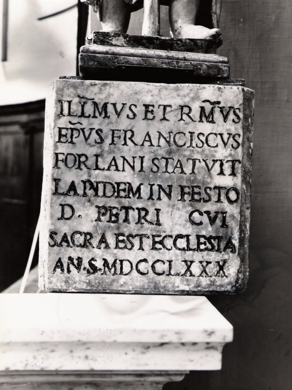lapide commemorativa - ambito viterbese (sec. XVIII)