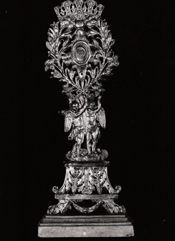 reliquiario - a ostensorio - ambito laziale (sec. XIX)