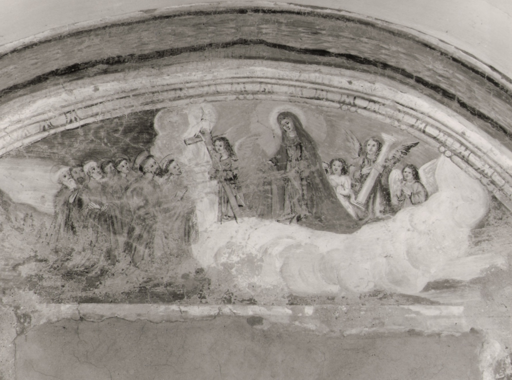 apparizione della Madonna ai sette Santi fondatori dell'Ordine dei Servi di Maria (dipinto, ciclo) - ambito romano, ambito viterbese (seconda metà sec. XVII)