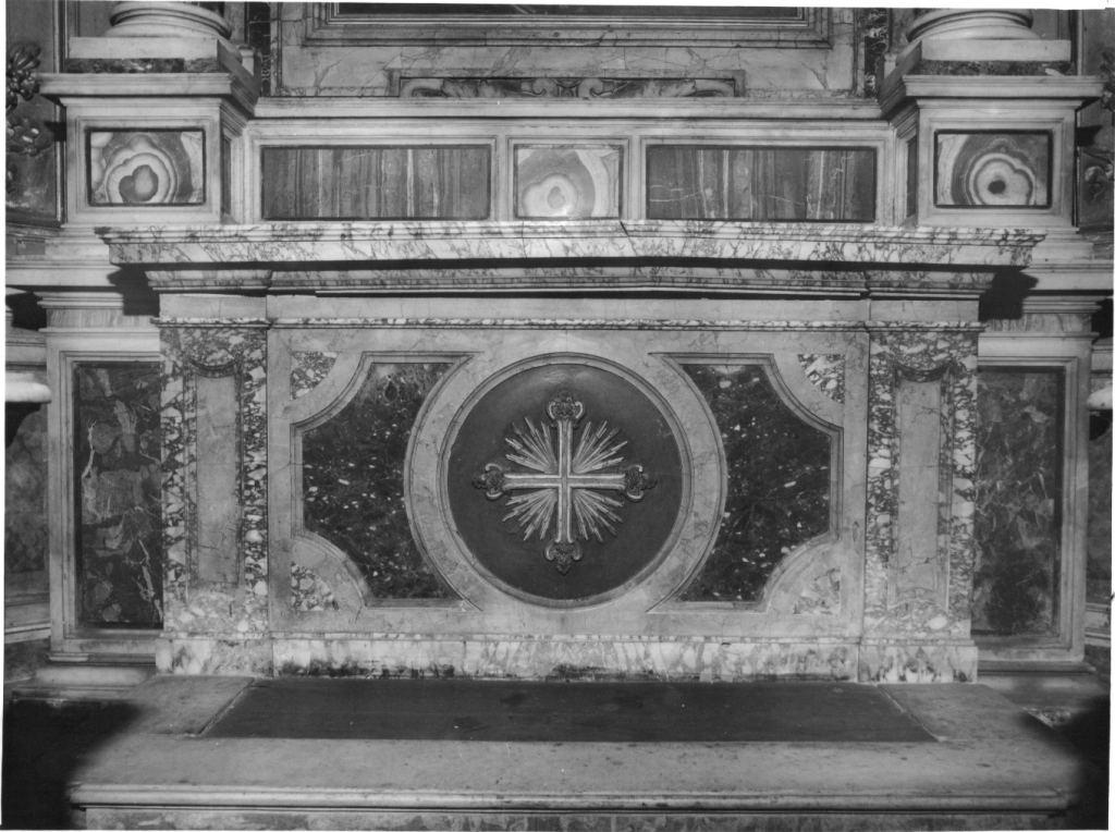 mensa d'altare - ambito romano (sec. XVII)