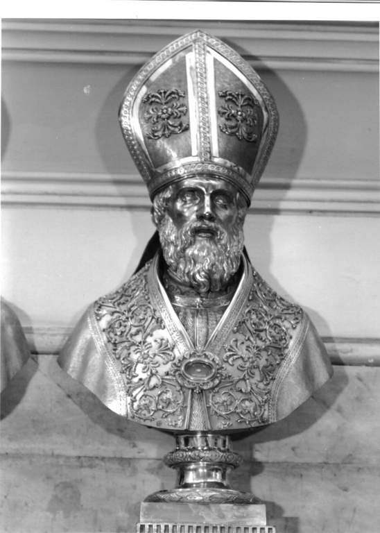 Sant'Agostino (reliquiario - a busto) di Spagna Giuseppe III (sec. XIX)