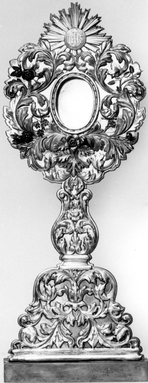 reliquiario - a ostensorio - produzione romana (prima metà sec. XX)