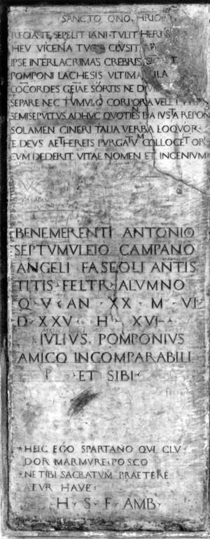 lapide tombale - ambito romano (ultimo quarto sec. XVI)