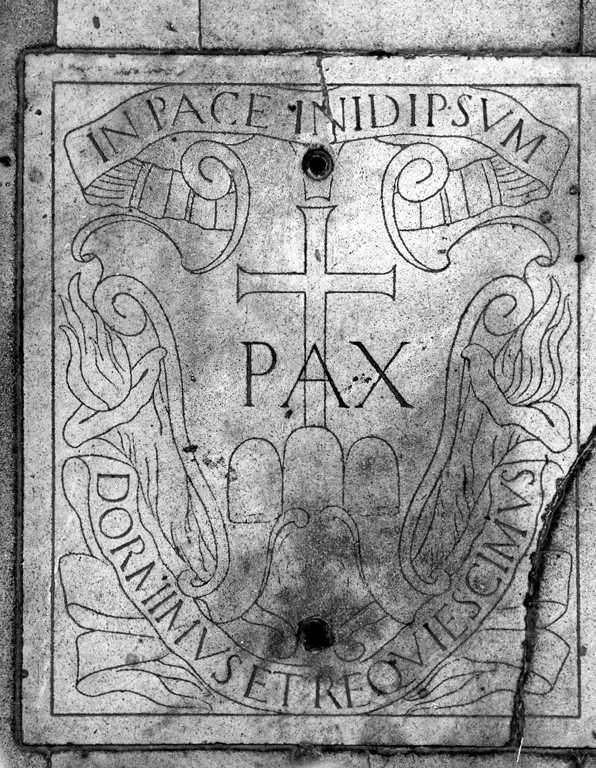 lapide tombale - ambito laziale (secc. XVII/ XVIII)