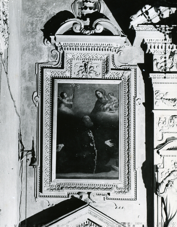 San Filippo Neri ha la visione della Madonna con Bambino (dipinto) di Manenti Vincenzo (sec. XVII)