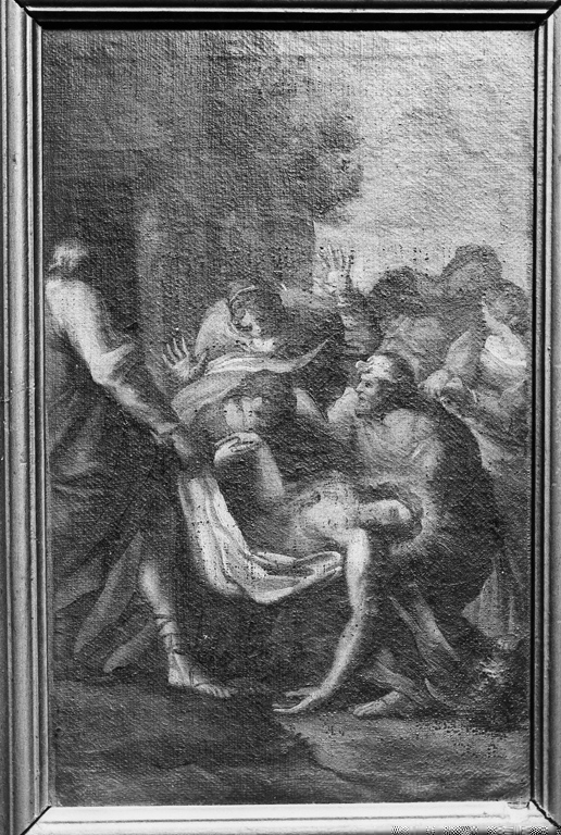 deposizione di Cristo nel sepolcro (dipinto) - ambito laziale (sec. XVII)