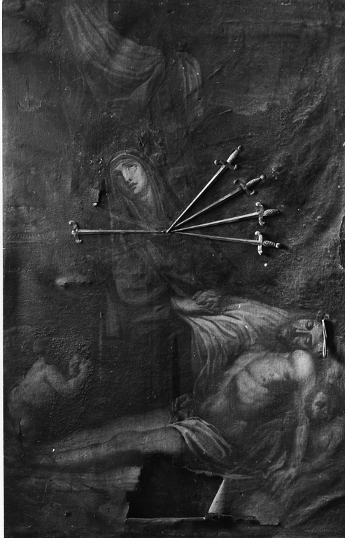 Madonna Addolorata con Cristo morto (dipinto) - ambito laziale (seconda metà sec. XVII)