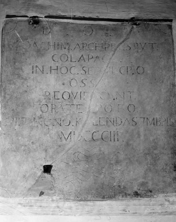 lapide tombale - ambito laziale (sec. XIX)