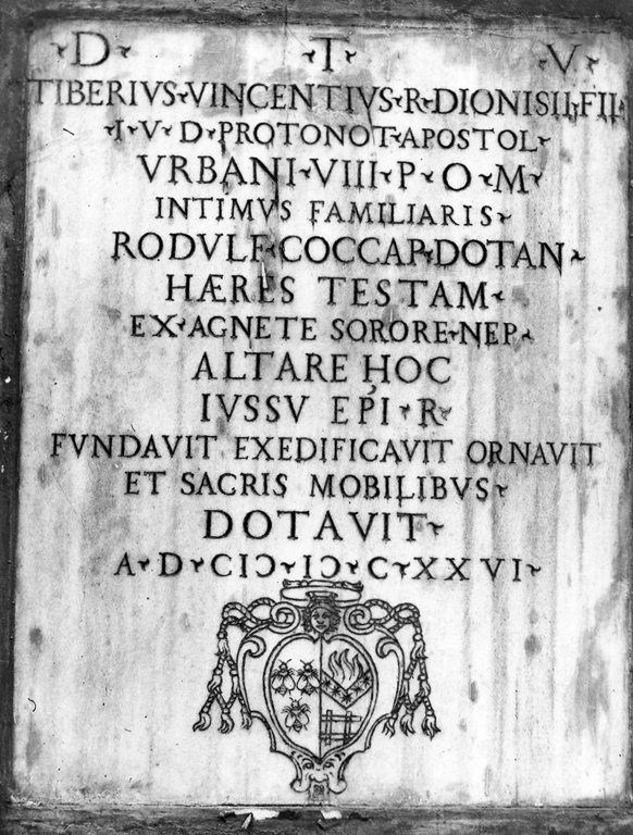 lapide documentaria - ambito laziale (sec. XVII)