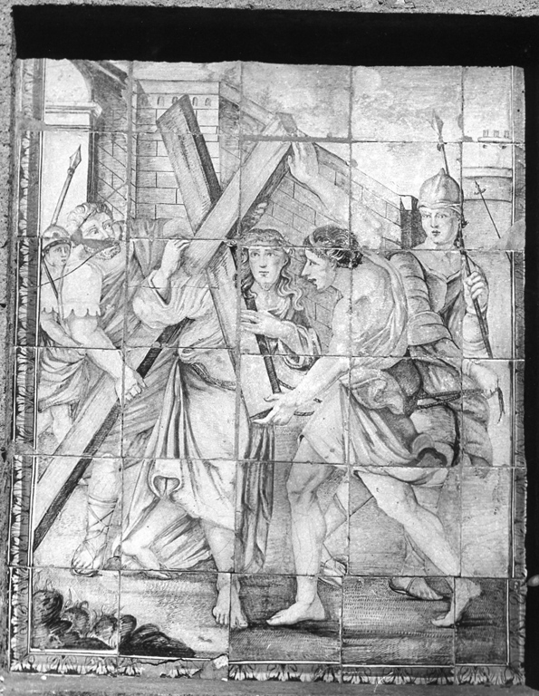 Cristo caricato della croce (dipinto) - ambito napoletano (sec. XVIII)
