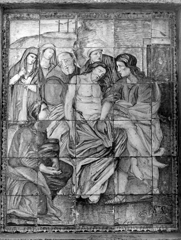 deposizione di Cristo nel sepolcro (dipinto) - ambito napoletano (sec. XVIII)