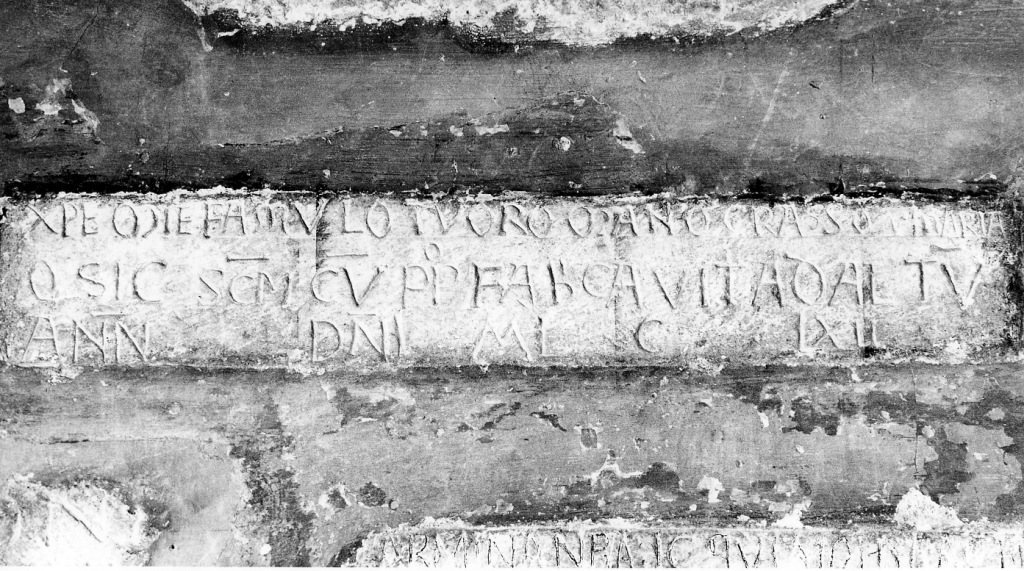 lapide - ambito laziale (terzo quarto sec. XII)