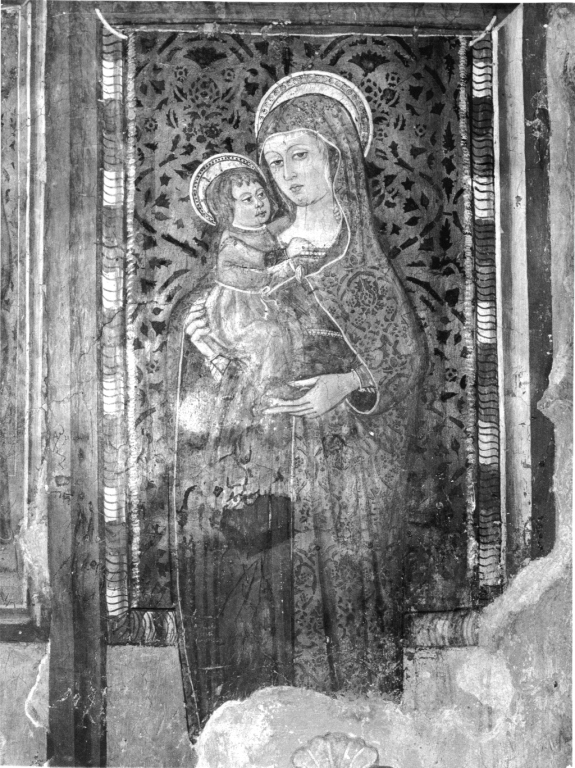 Madonna con Bambino (dipinto, complesso decorativo) di Cappelli Dionisio (fine/inizio secc. XV/ XVI)
