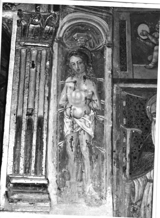 San Sebastiano (dipinto, complesso decorativo) di Cappelli Dionisio (sec. XVI)