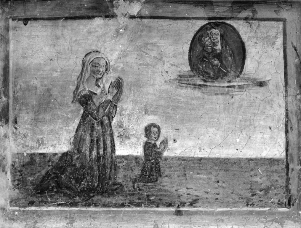 miracolo della Madonna (dipinto, complesso decorativo) di Cappelli Dionisio (maniera) (sec. XVI)